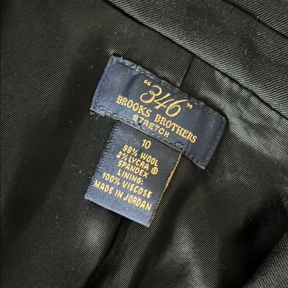 Brook brothers Classic wool Black Button-Up Blazer - Picture 4 of 8